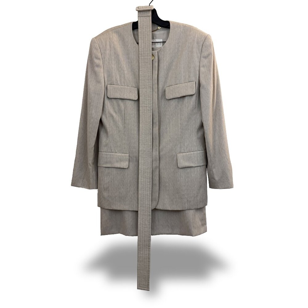 ESCADA Margaretha Ley Women’s Beige Wool Lined Skirt Suit – Size 42